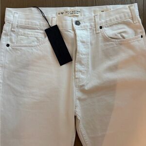 Nili Lotan Men's Slim Straight Jeans in White